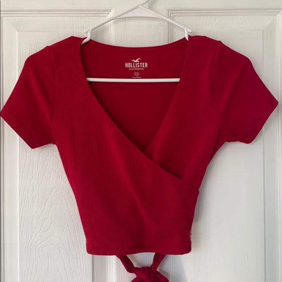 Hollister Tops Ribbed Hollister Tie Shirt Poshmark